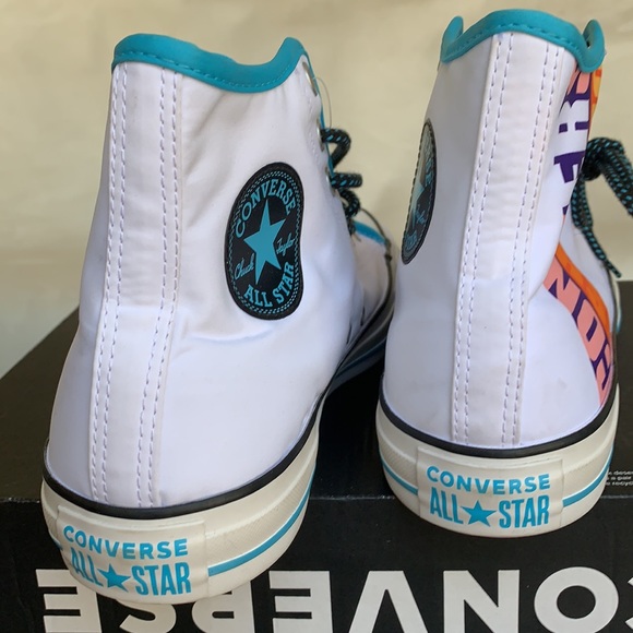 CONVERSE CTAS HI WHITE/GNARLY BLUE/WHITE MENS - Picture 13 of 15